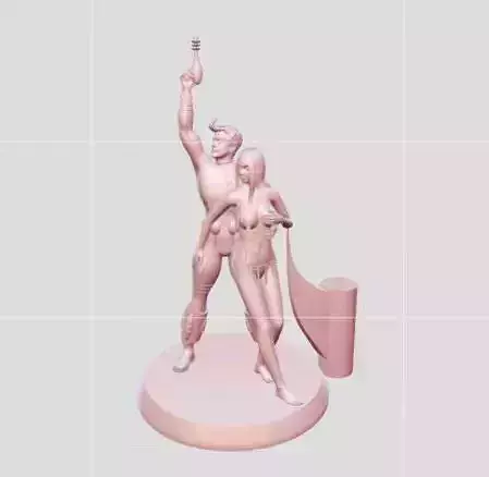 couple of male and female astronauts