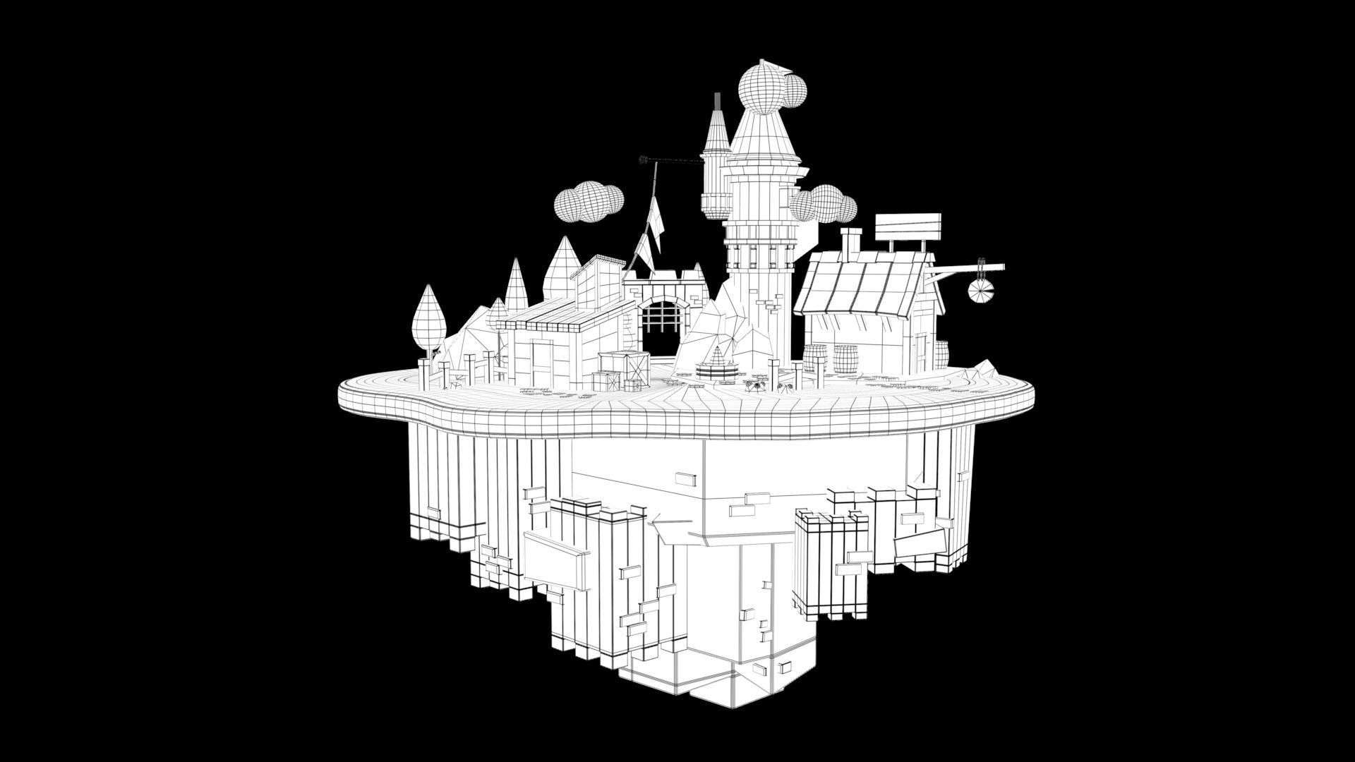 Small Island B 3D model_1