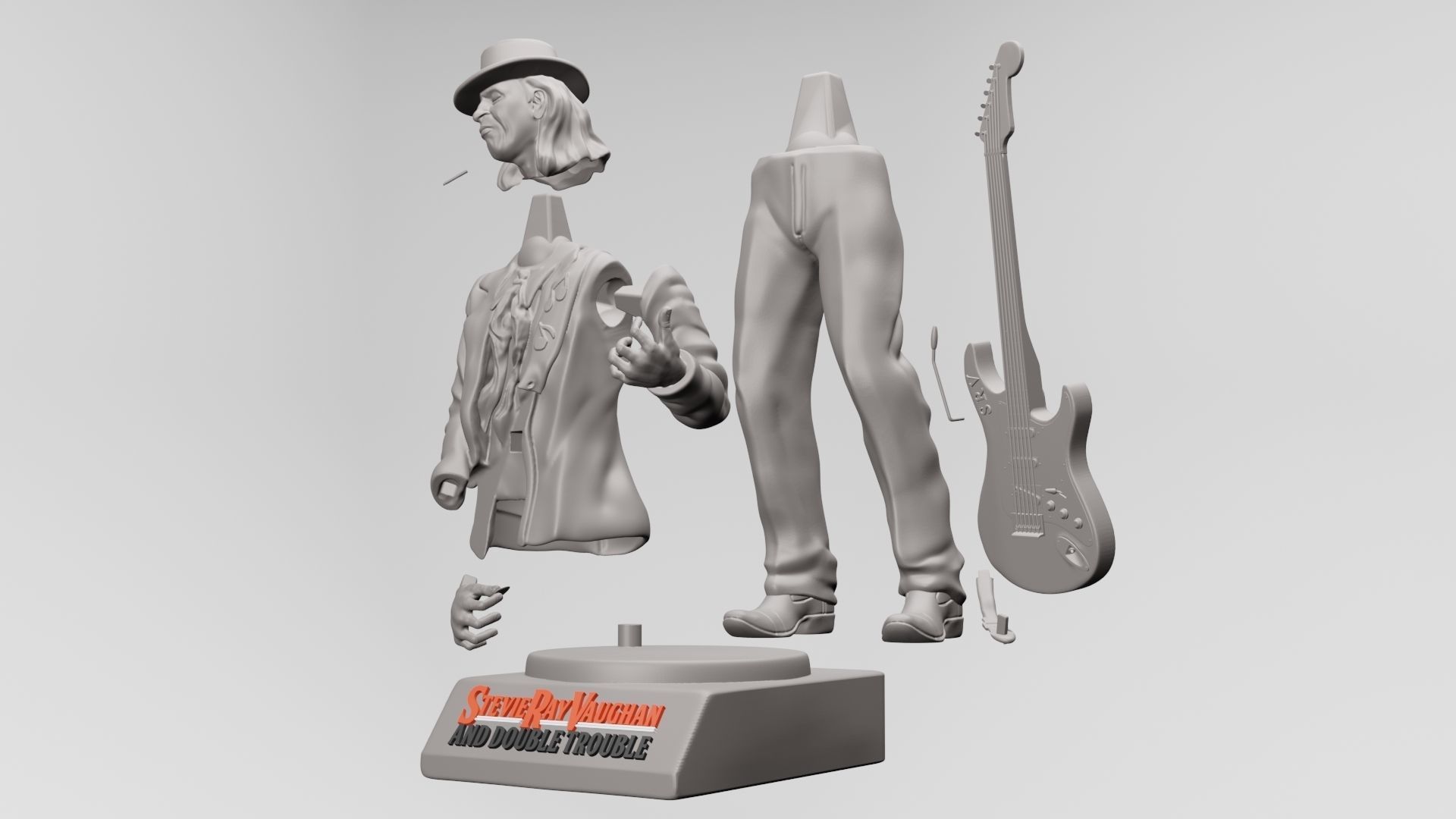 Stevie Ray Vaughan - 3D printable 3D print model_5