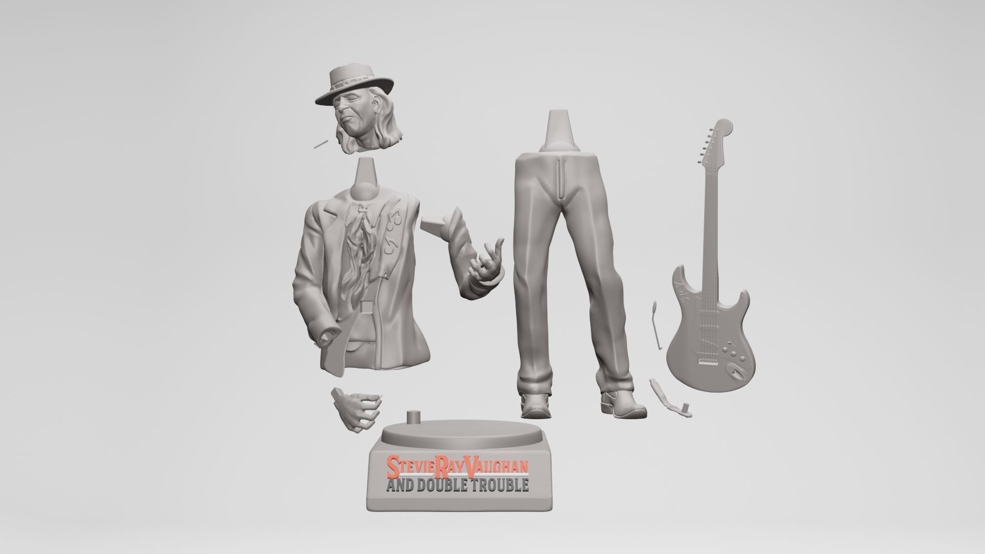 Stevie Ray Vaughan - 3D printable 3D print model_4