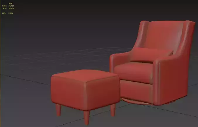 Sofa plus footstool