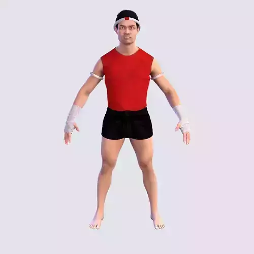 Muay Thai Boxer  3D model