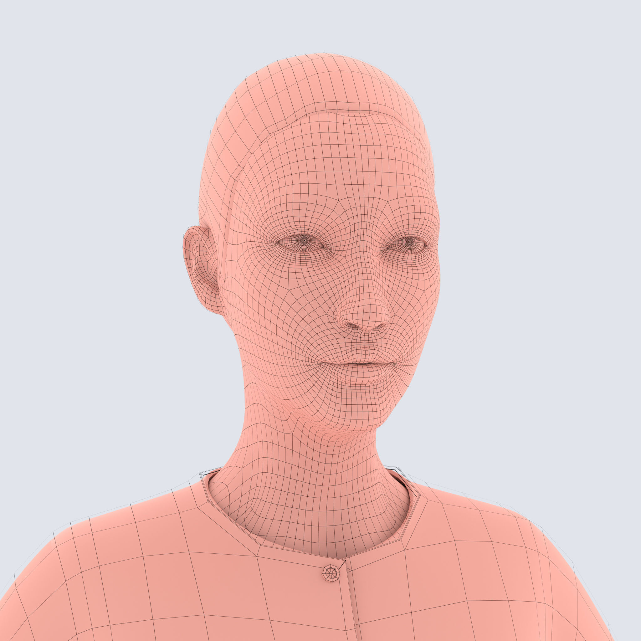 Thai Farmer Woman 3D model_11