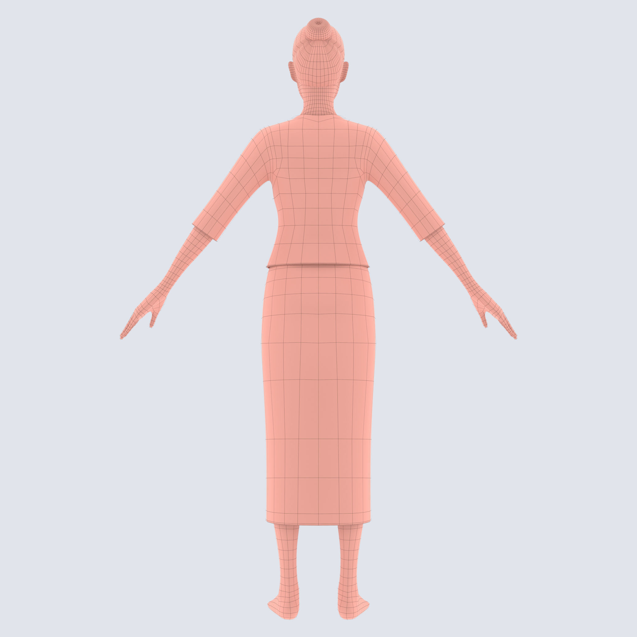 Thai Farmer Woman 3D model_9
