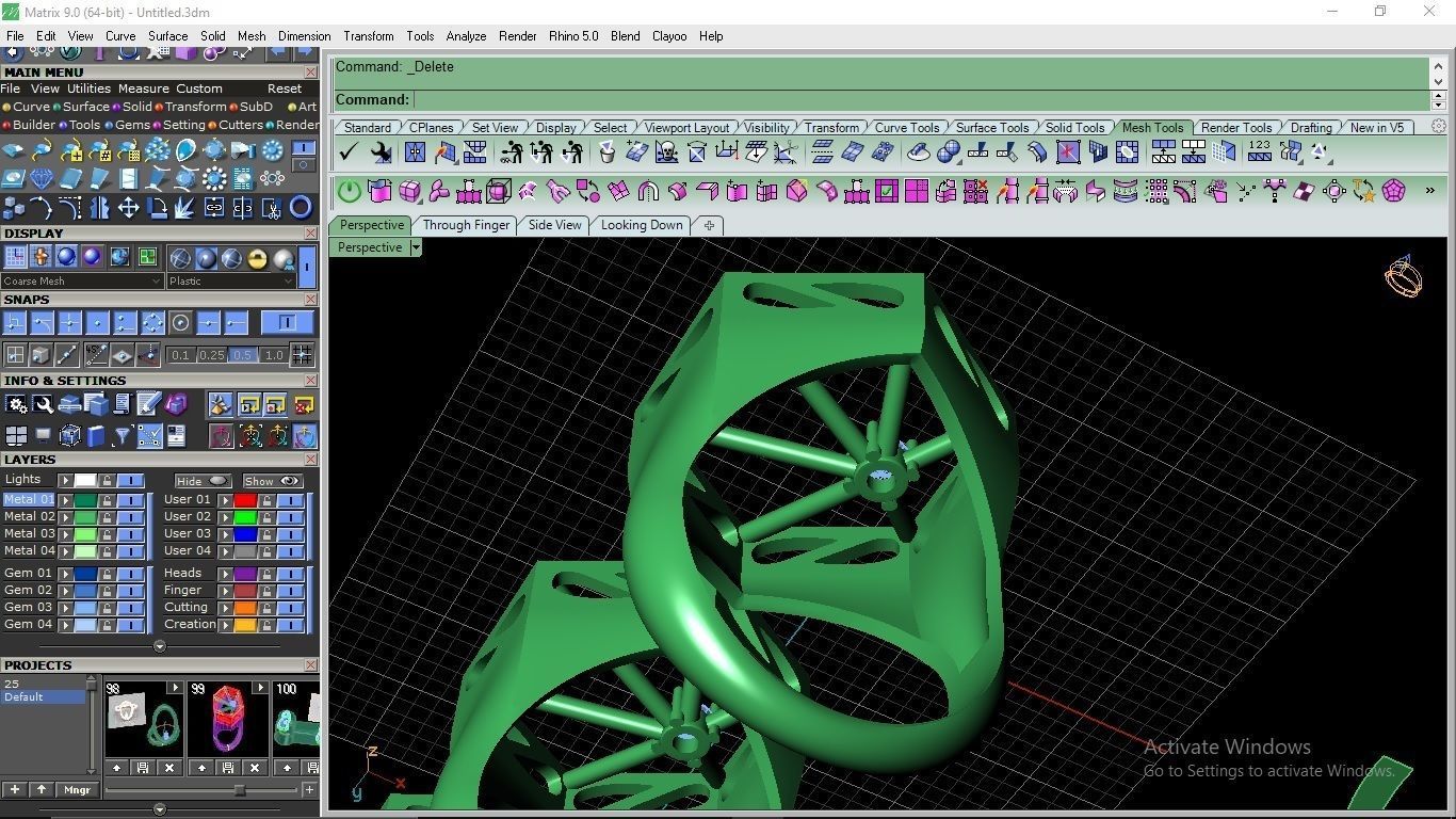fashion ring 3D print model_7