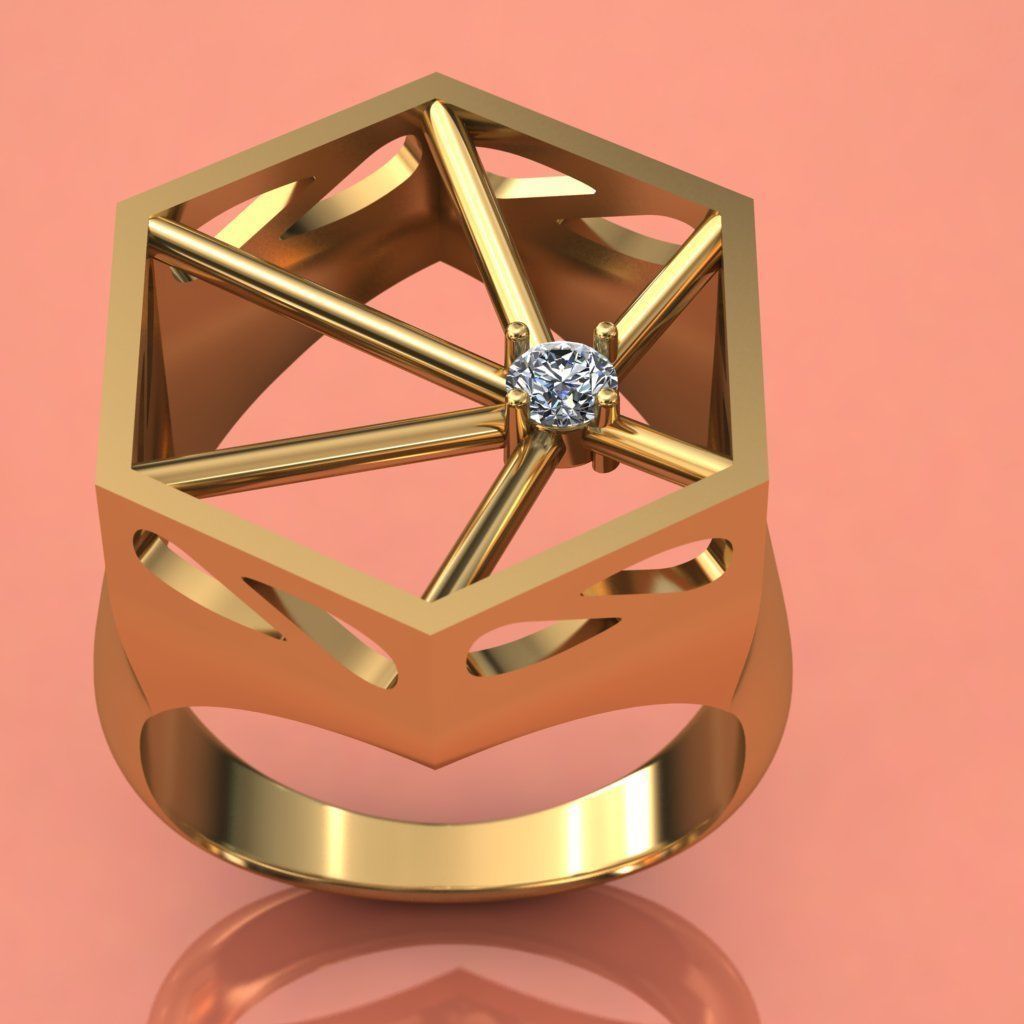 fashion ring 3D print model_3