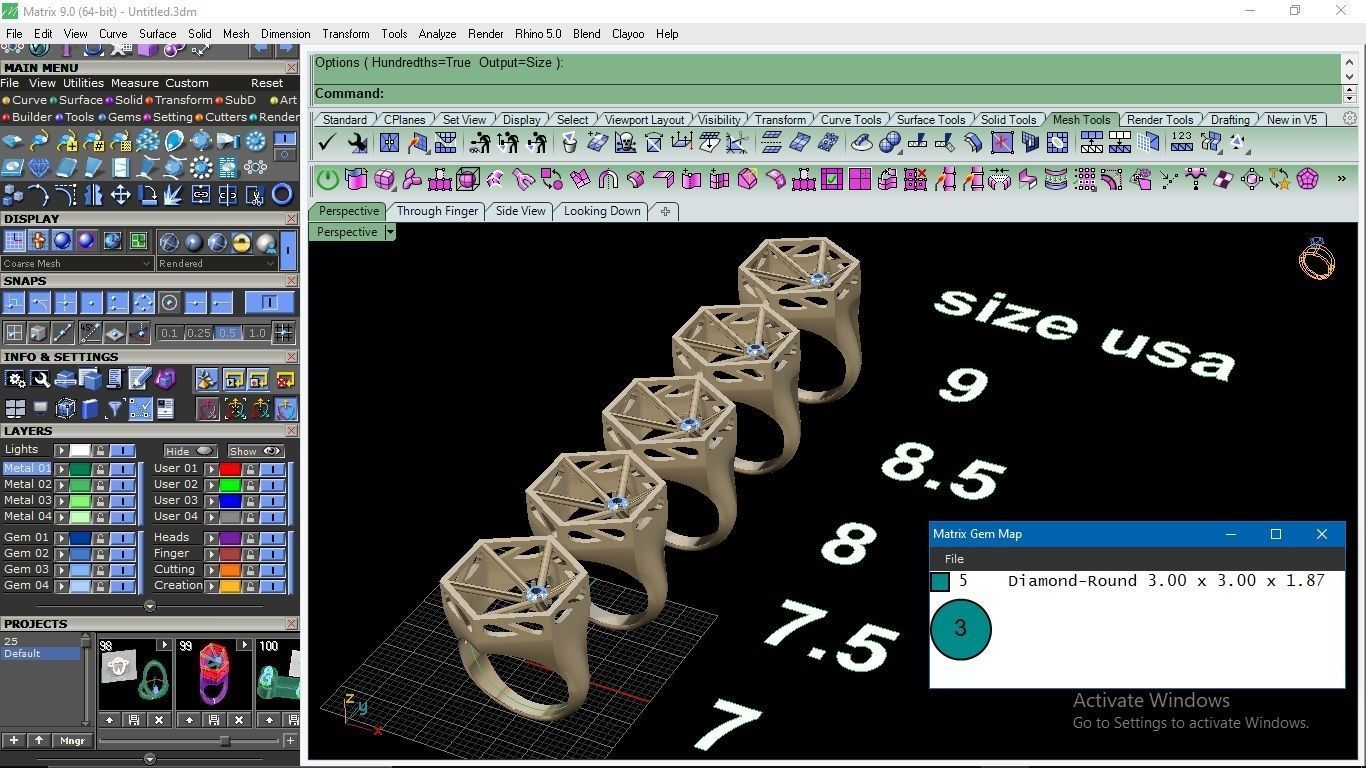fashion ring 3D print model_4