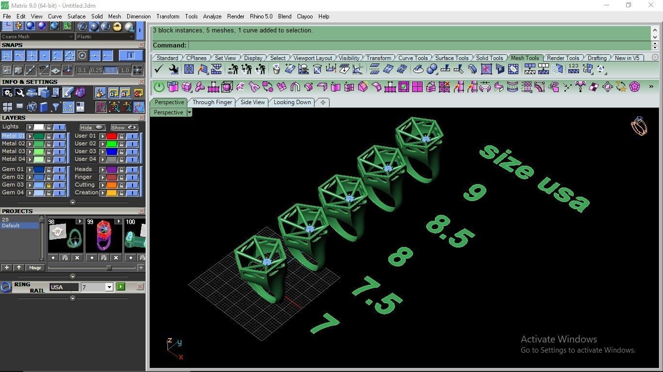 fashion ring 3D print model_5