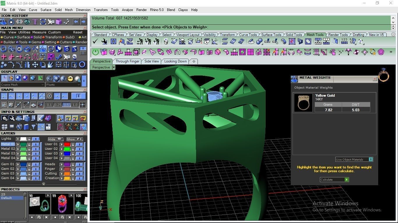 fashion ring 3D print model_8