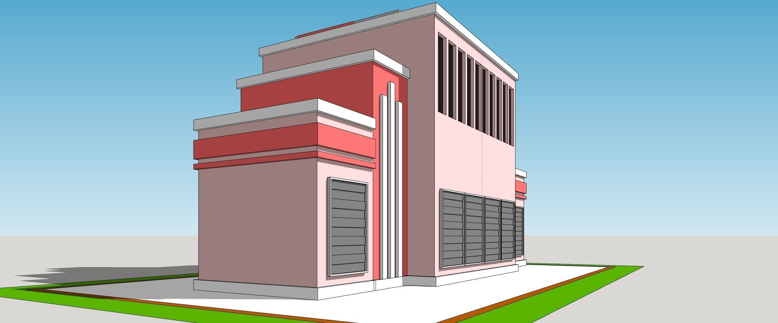 Cinema - Building Low-poly 3D model_6
