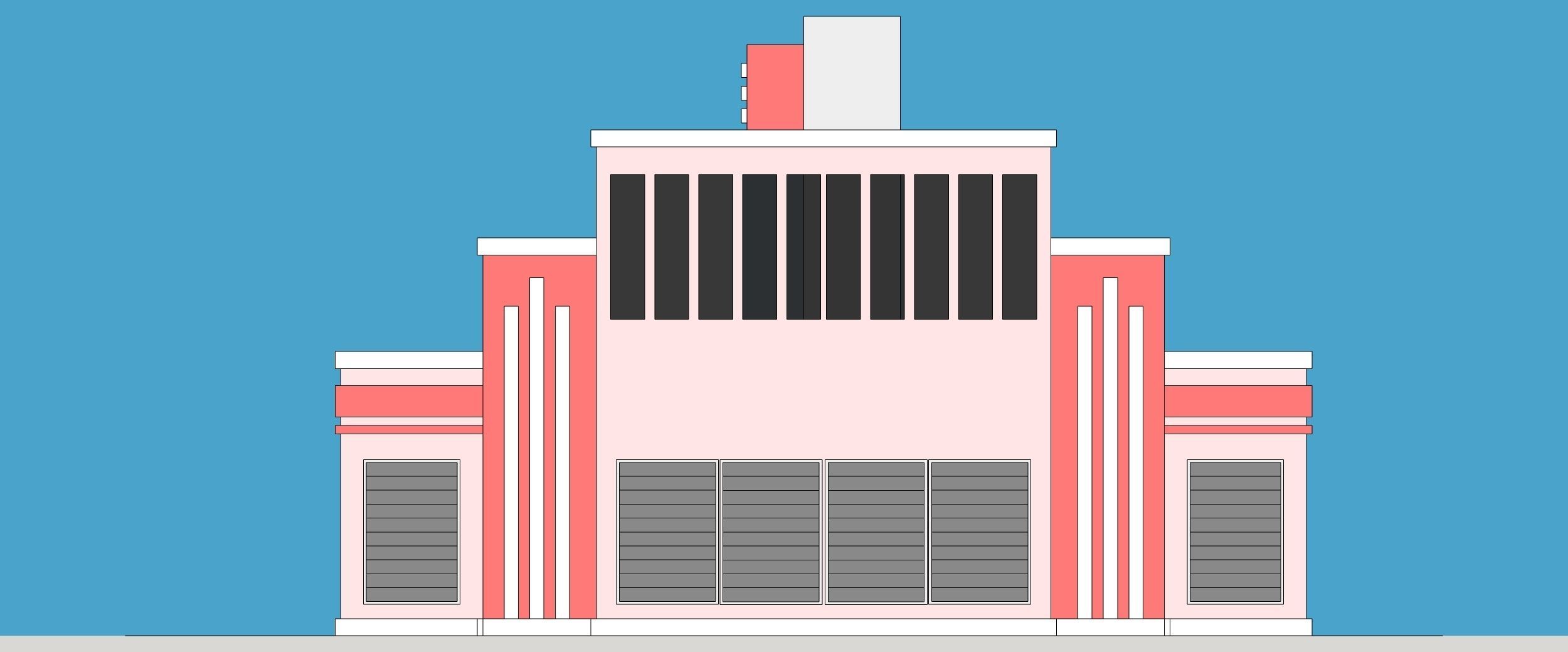 Cinema - Building Low-poly 3D model_9