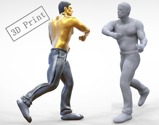 N1 Human Fighting 1 64 miniature 3D print model