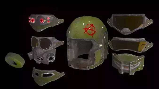 Mk V Legio Tactical Helmet Outlaw 3D model