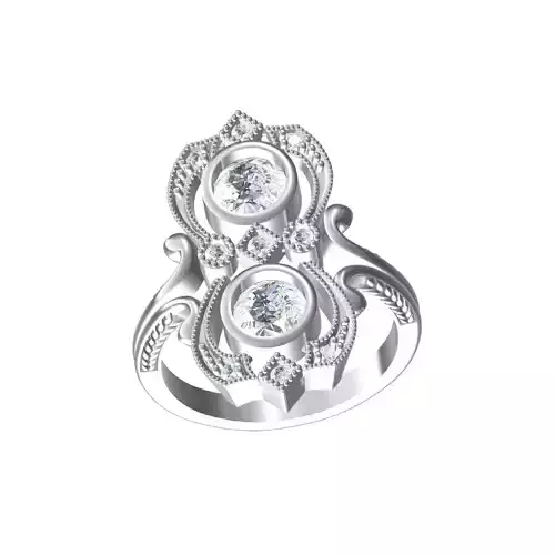 2 Stone Engagement Ring