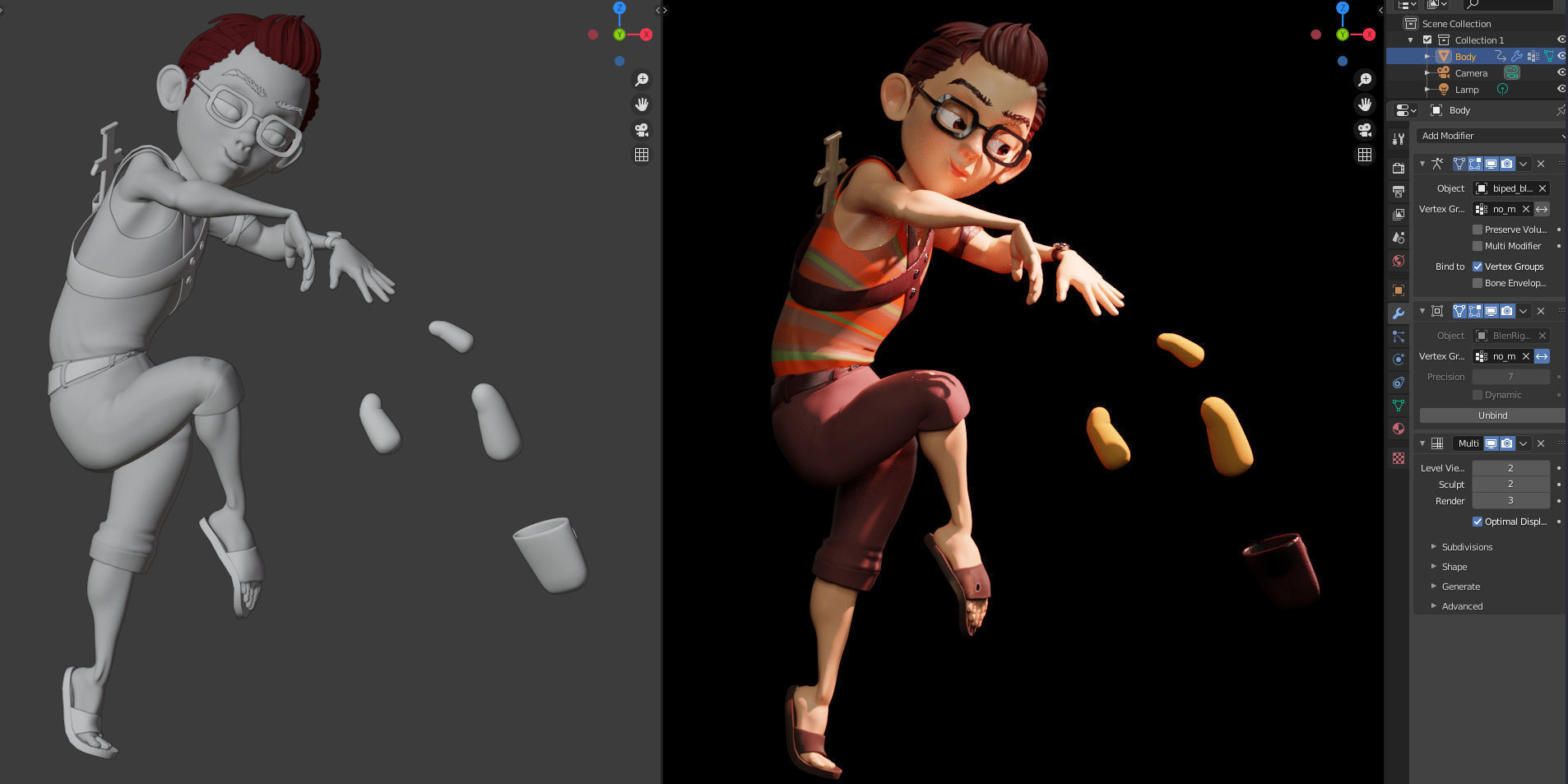 2 Rigged Stylized Character Boy and Girl - Blender 3D model_3