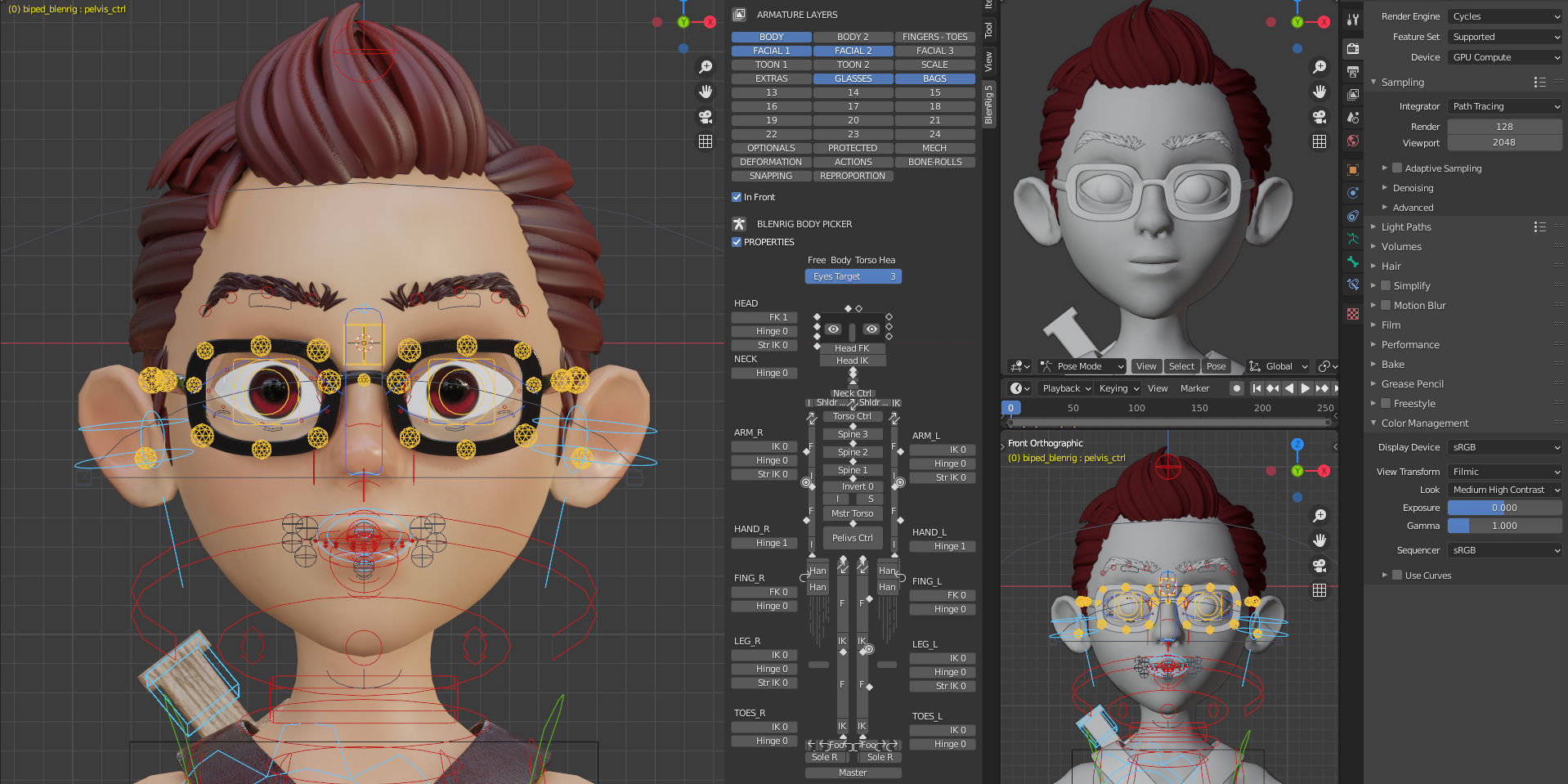 2 Rigged Stylized Character Boy and Girl - Blender 3D model_9