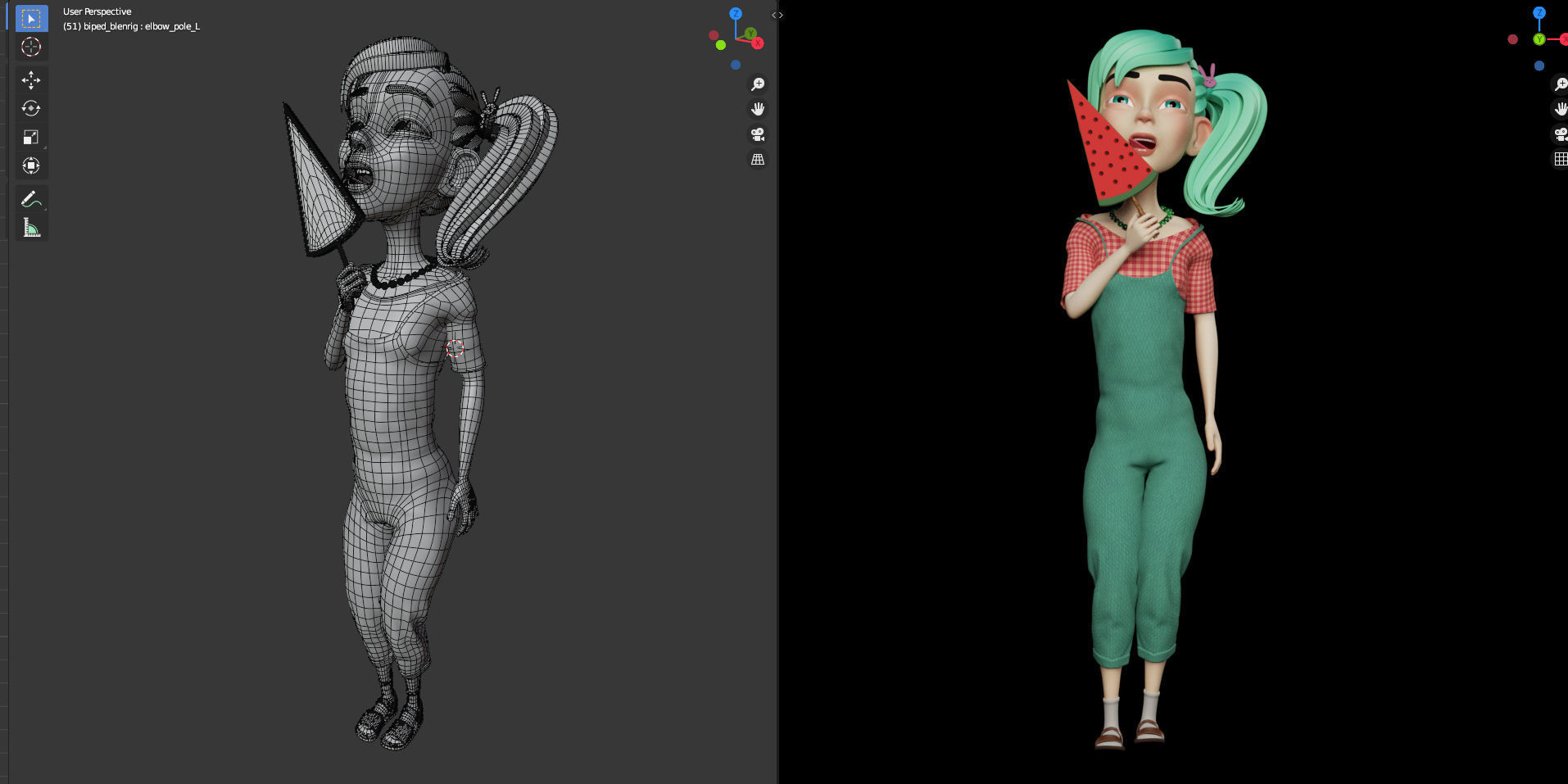 2 Rigged Stylized Character Boy and Girl - Blender 3D model_22