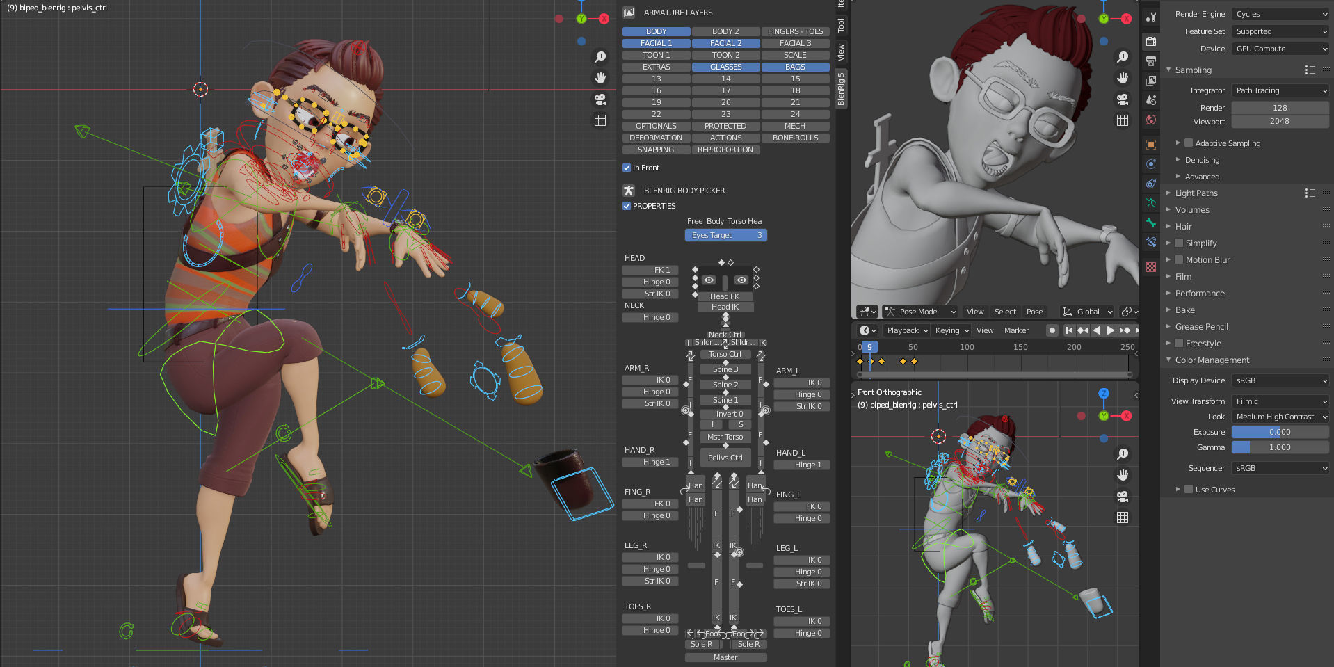 2 Rigged Stylized Character Boy and Girl - Blender 3D model_6