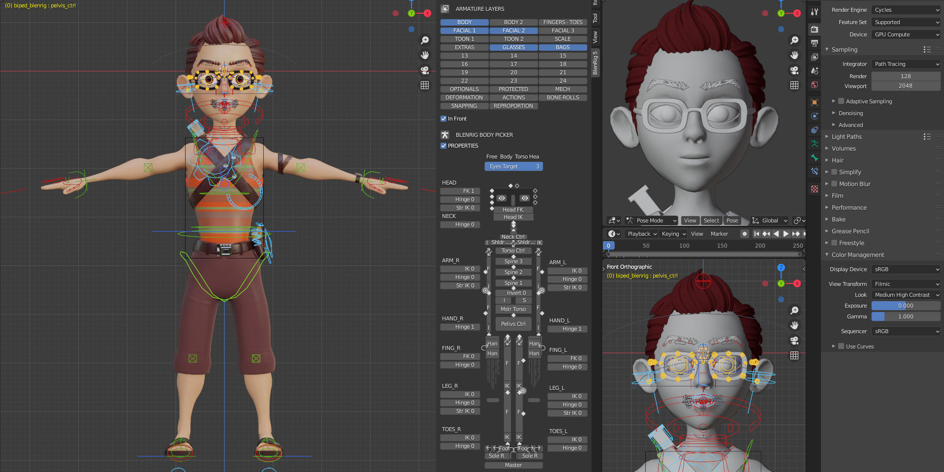 2 Rigged Stylized Character Boy and Girl - Blender 3D model_8