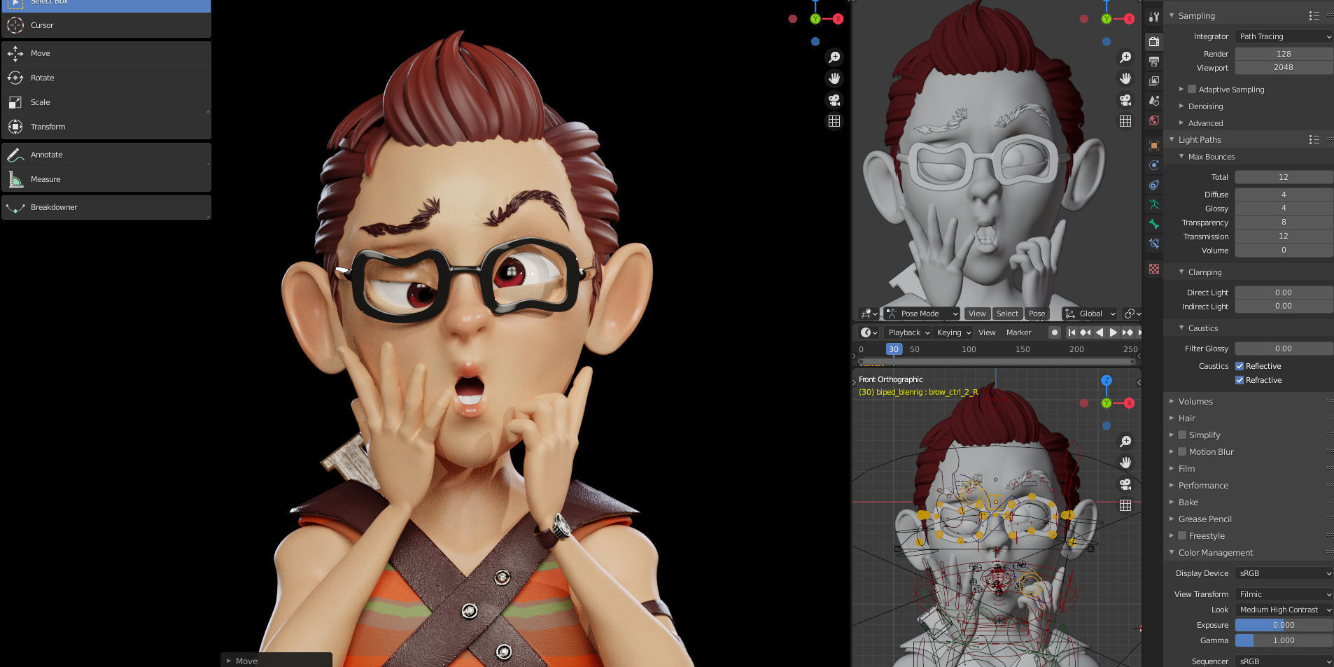 2 Rigged Stylized Character Boy and Girl - Blender 3D model_10