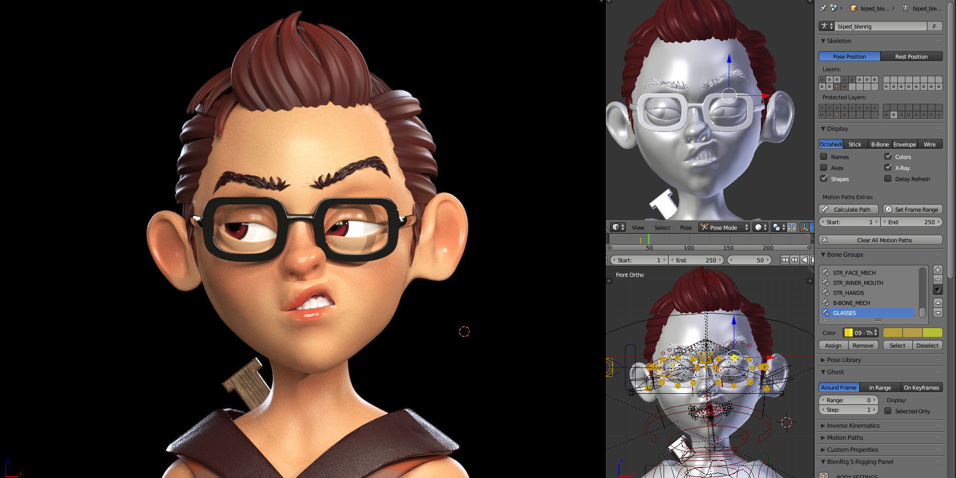 2 Rigged Stylized Character Boy and Girl - Blender 3D model_12