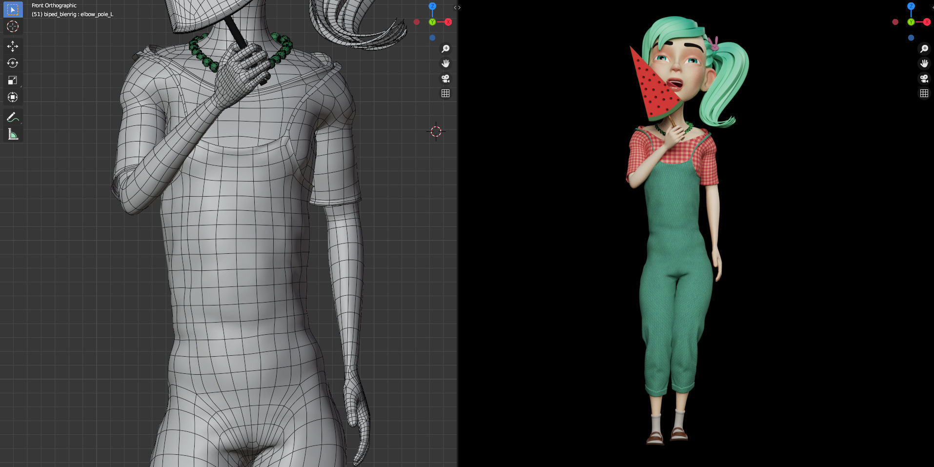 2 Rigged Stylized Character Boy and Girl - Blender 3D model_21