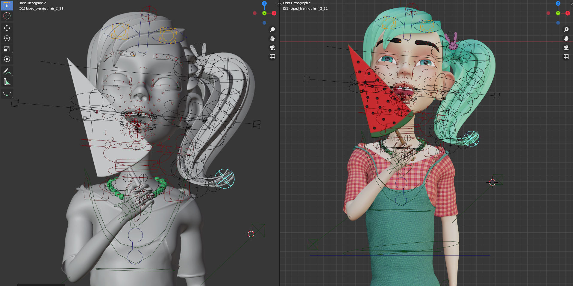 2 Rigged Stylized Character Boy and Girl - Blender 3D model_26