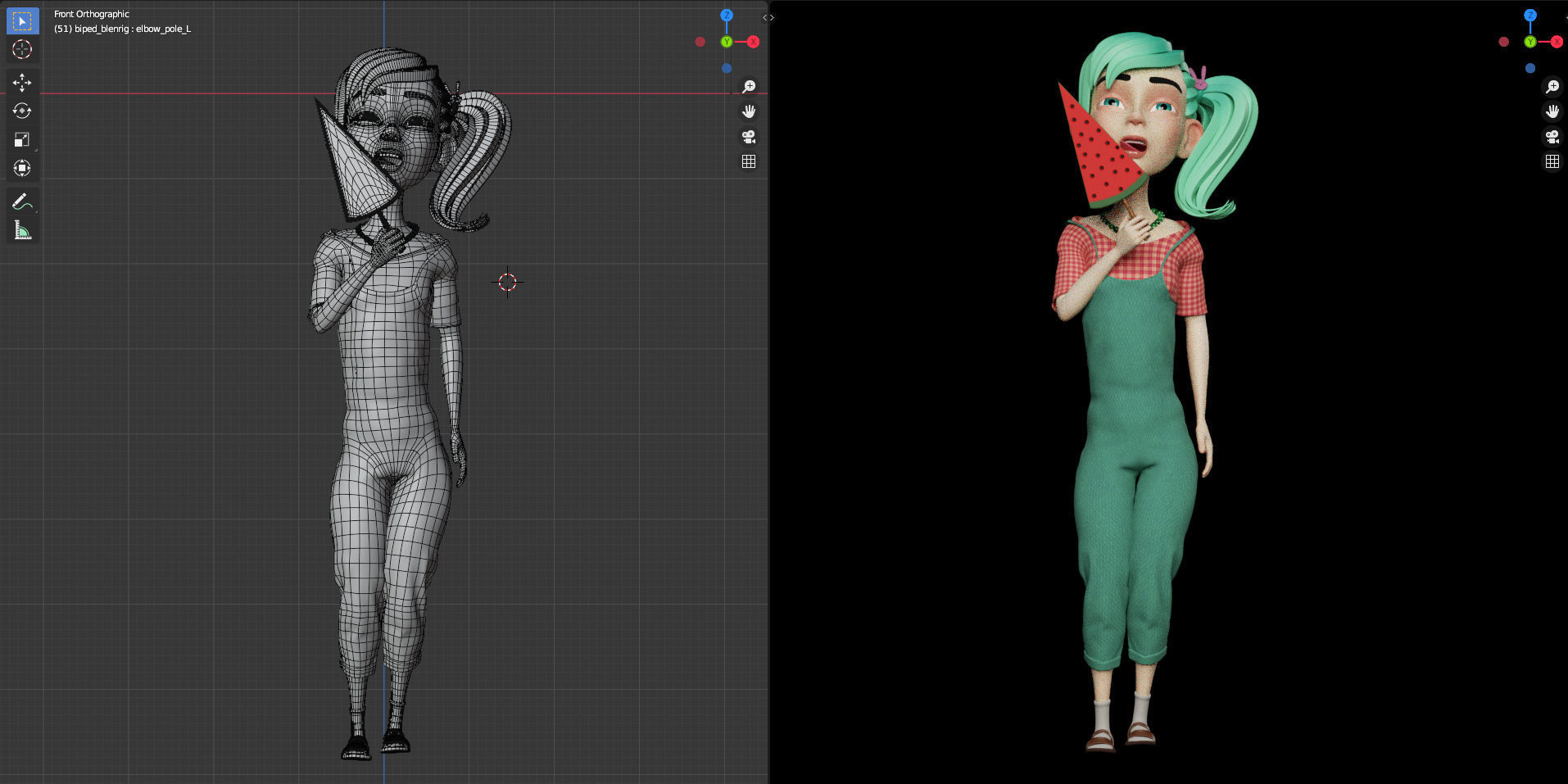 2 Rigged Stylized Character Boy and Girl - Blender 3D model_18