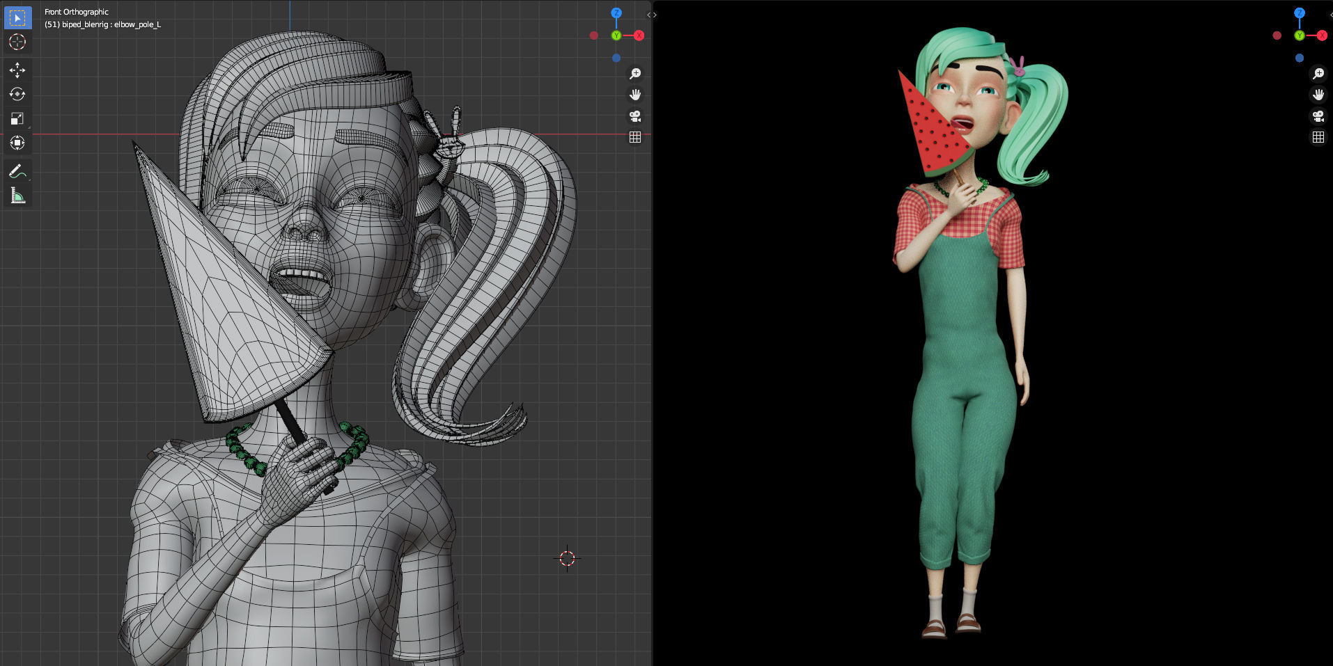 2 Rigged Stylized Character Boy and Girl - Blender 3D model_19