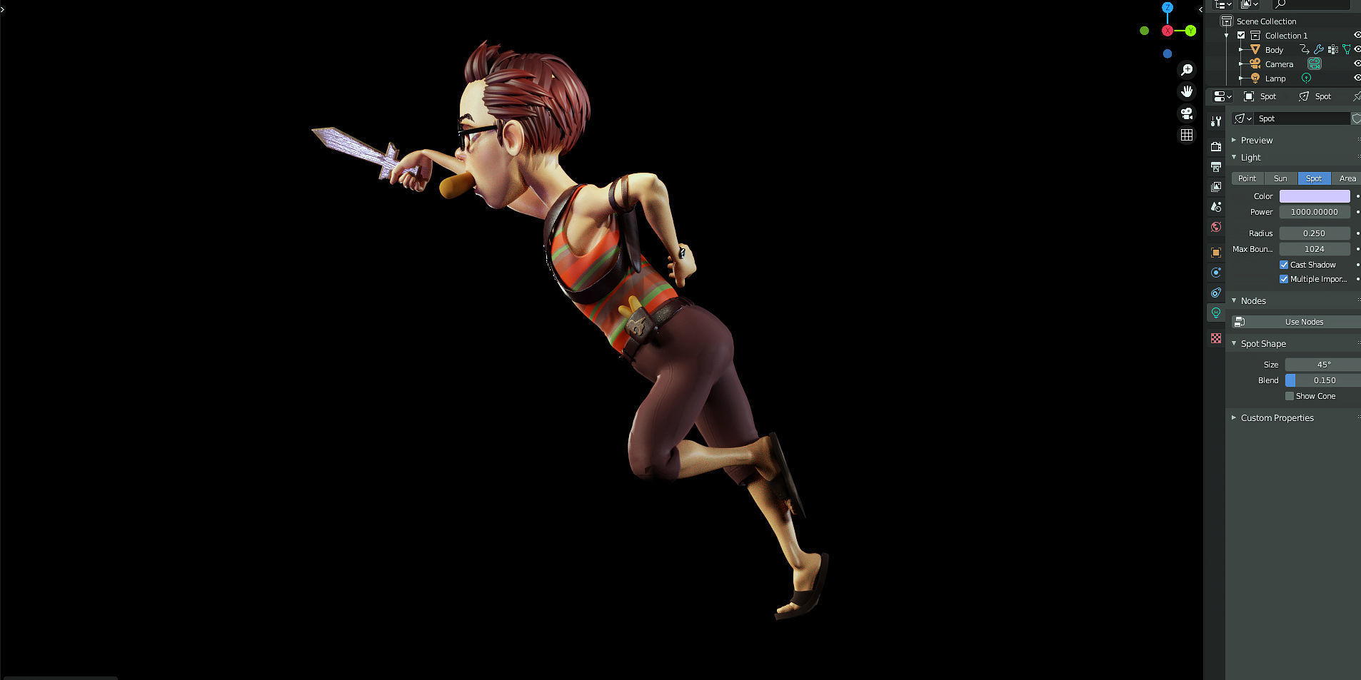 2 Rigged Stylized Character Boy and Girl - Blender 3D model_4