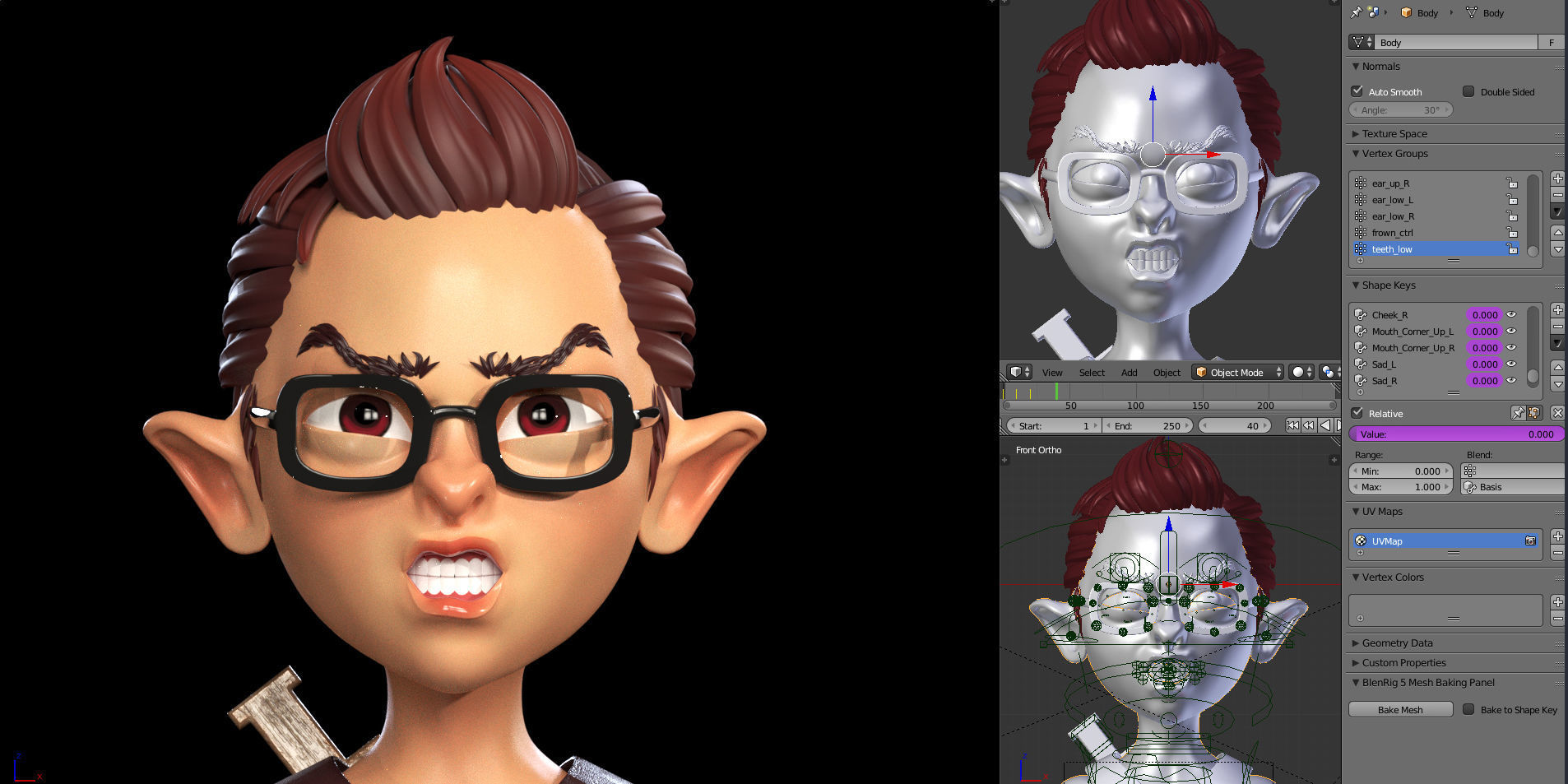 2 Rigged Stylized Character Boy and Girl - Blender 3D model_11