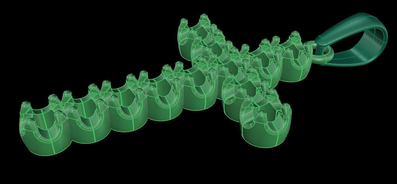 Large Diamond Cross 4mm 3D print model_10