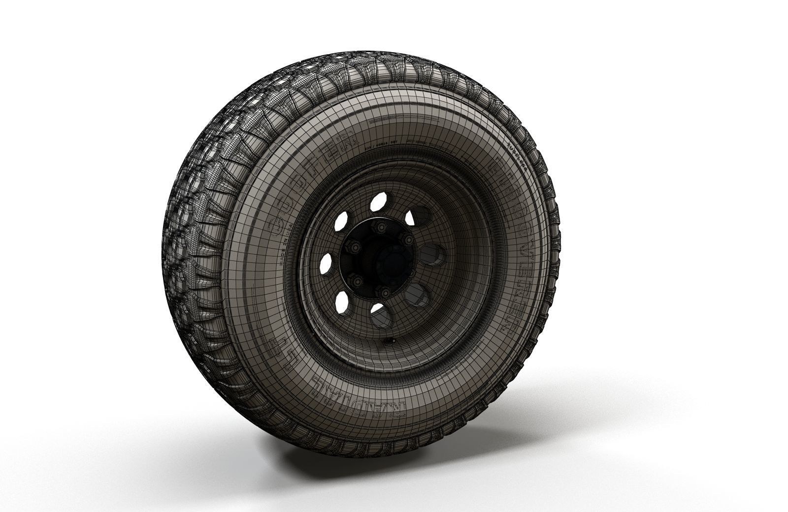 Offroad custom wheel 3D model_7