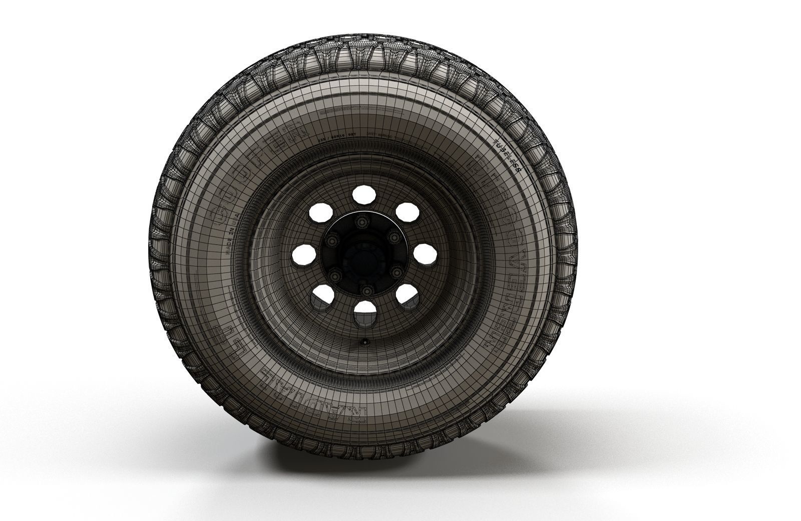 Offroad custom wheel 3D model_8