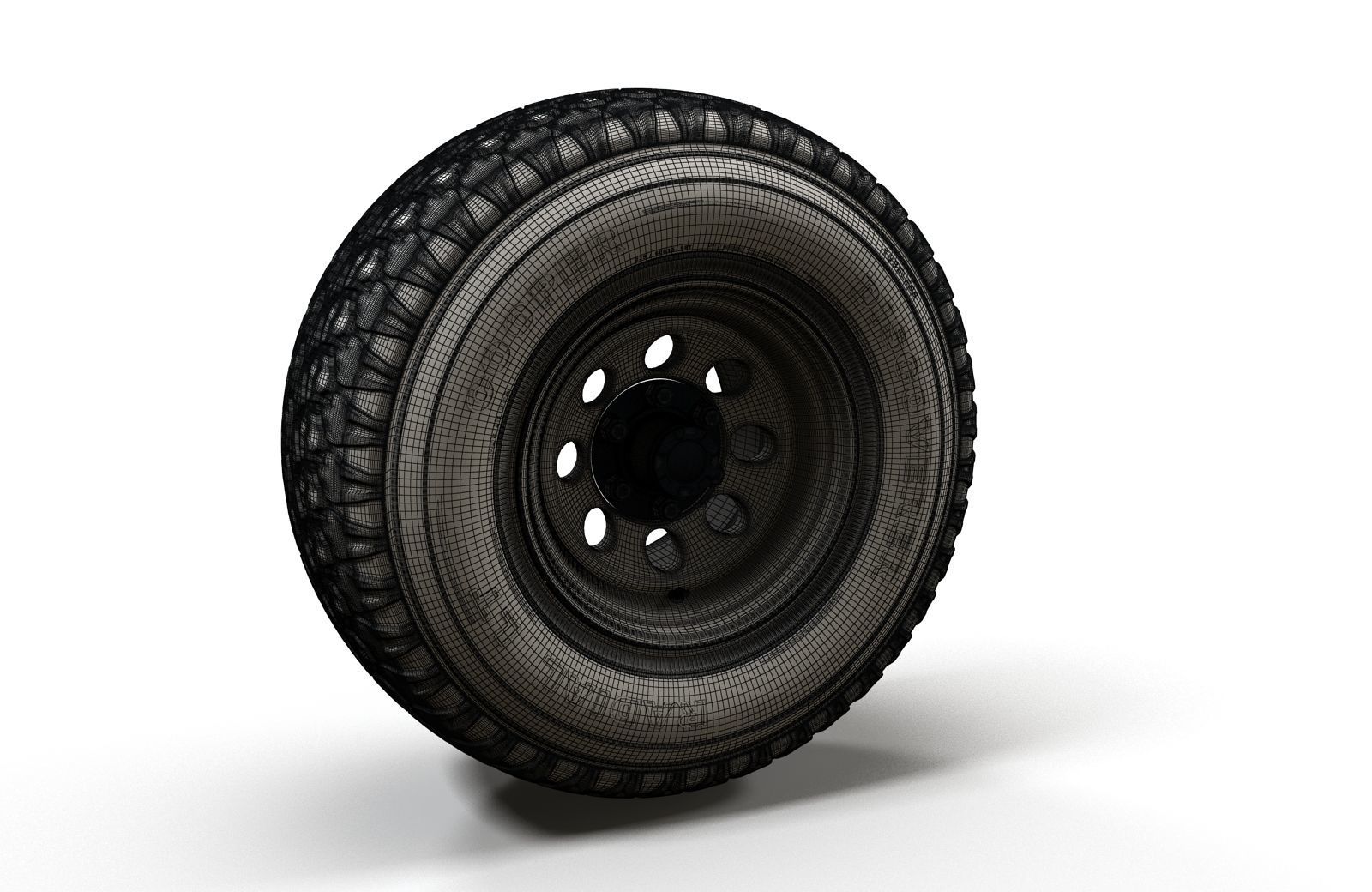 Offroad custom wheel 3D model_4