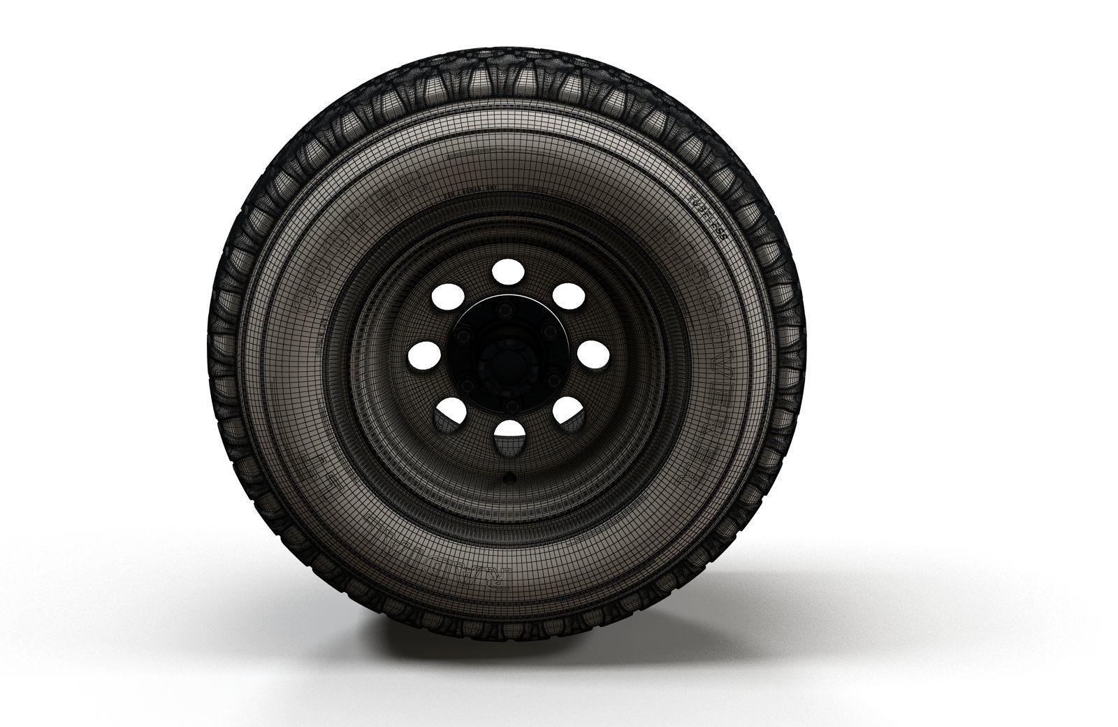 Offroad custom wheel 3D model_5