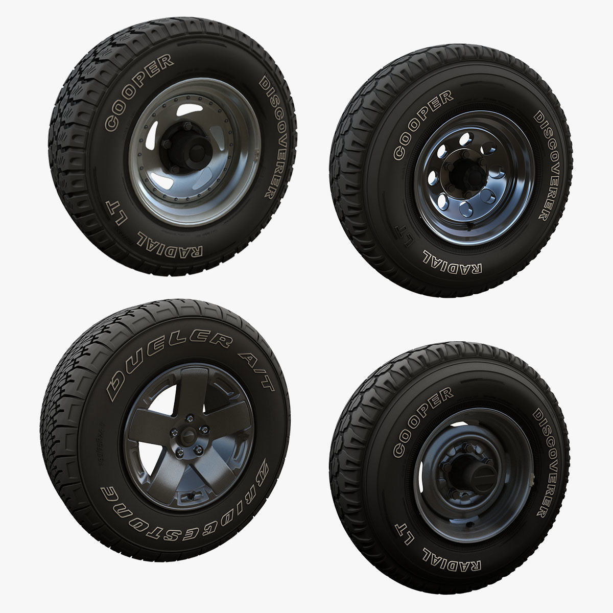Offroad custom wheel 3D model_11