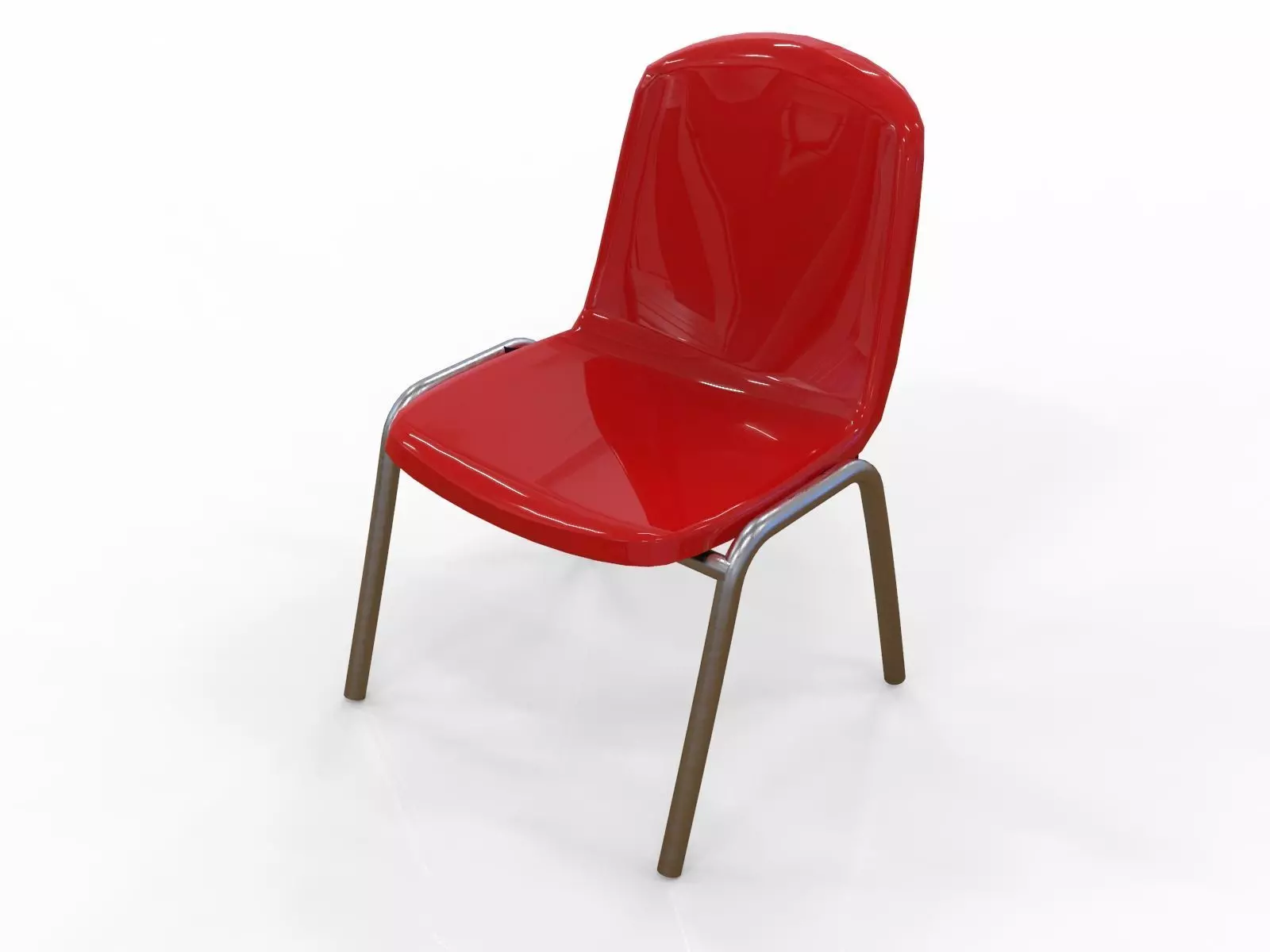 Simple Plastic Chair Free low-poly 3D model