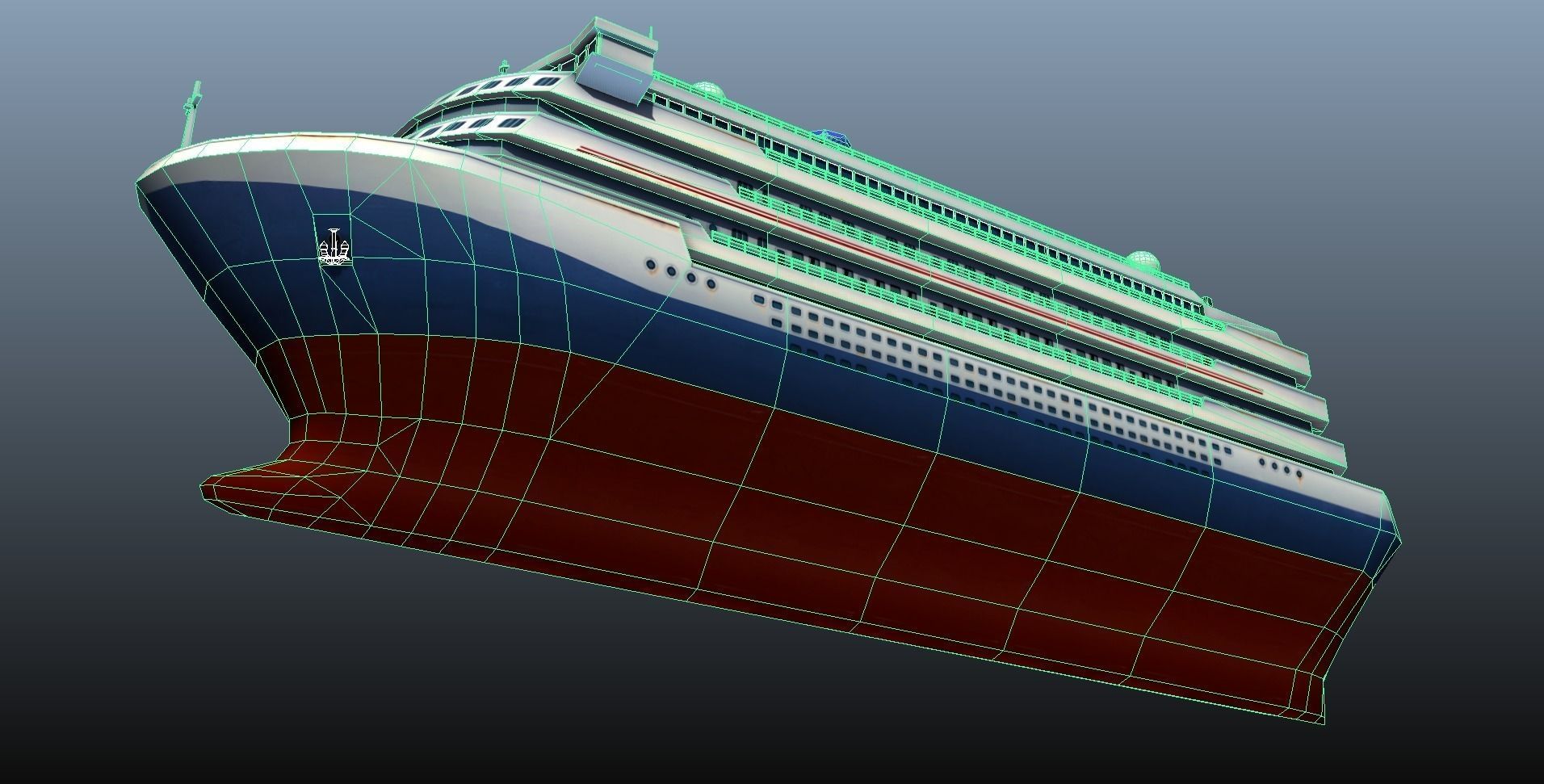 Cruise Liner - low poly Low-poly 3D model_20