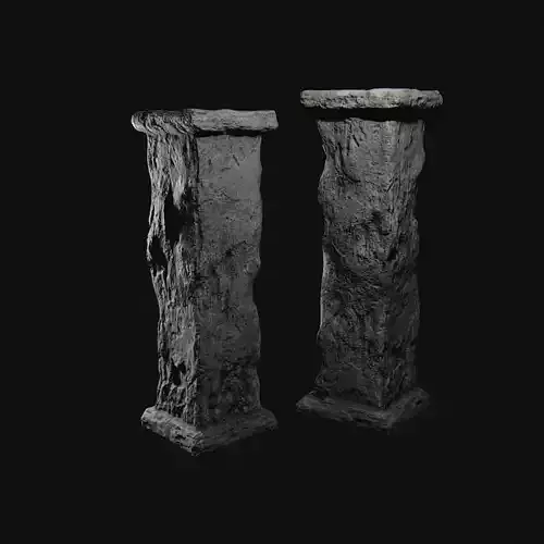 Ancient Column for Games Low-poly 3D model