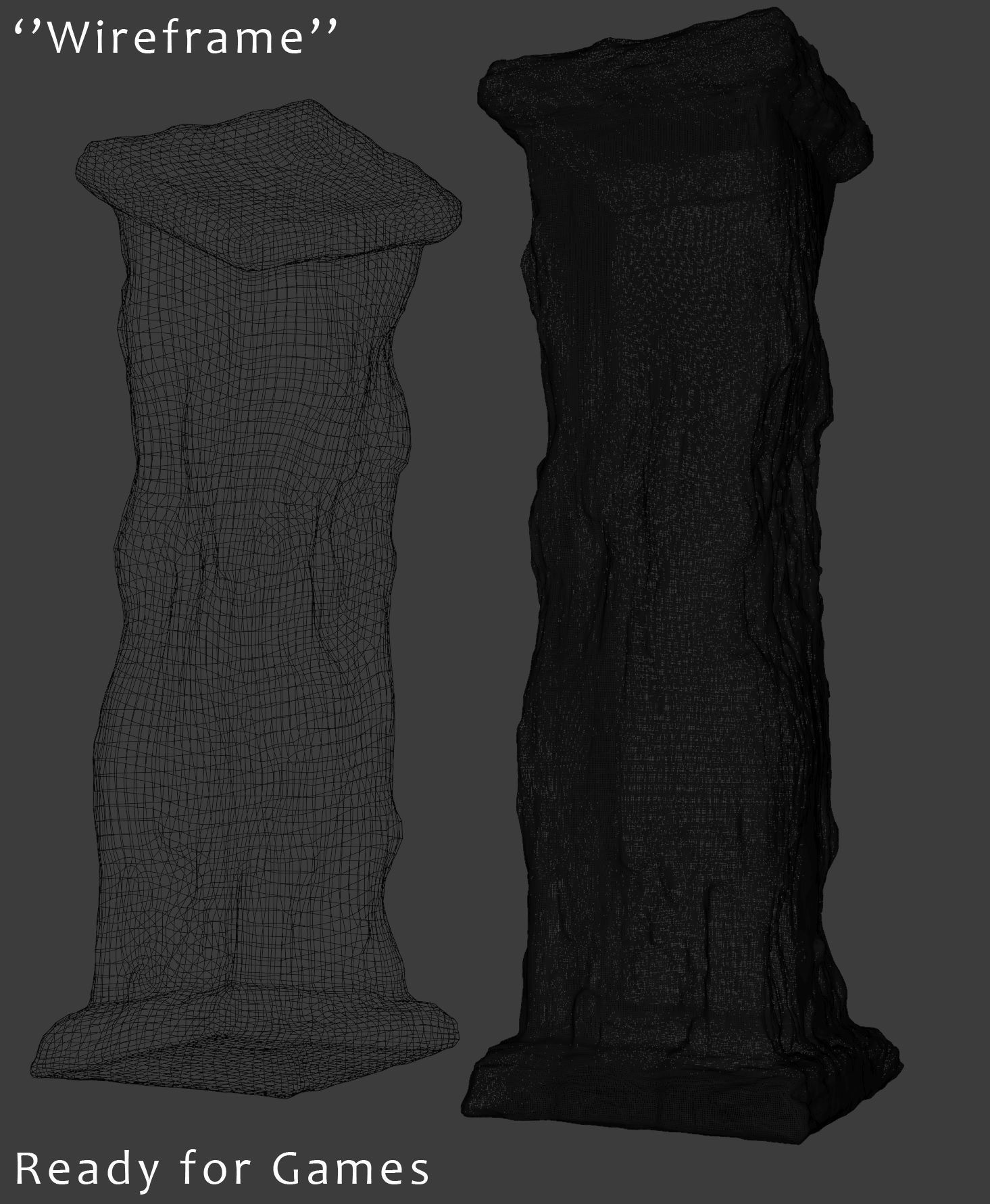 Ancient Column for Games Low-poly 3D model_6