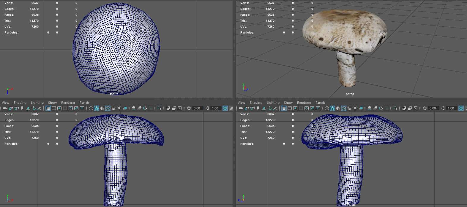 MUSHROOM 4 ball Low-poly 3D model_11