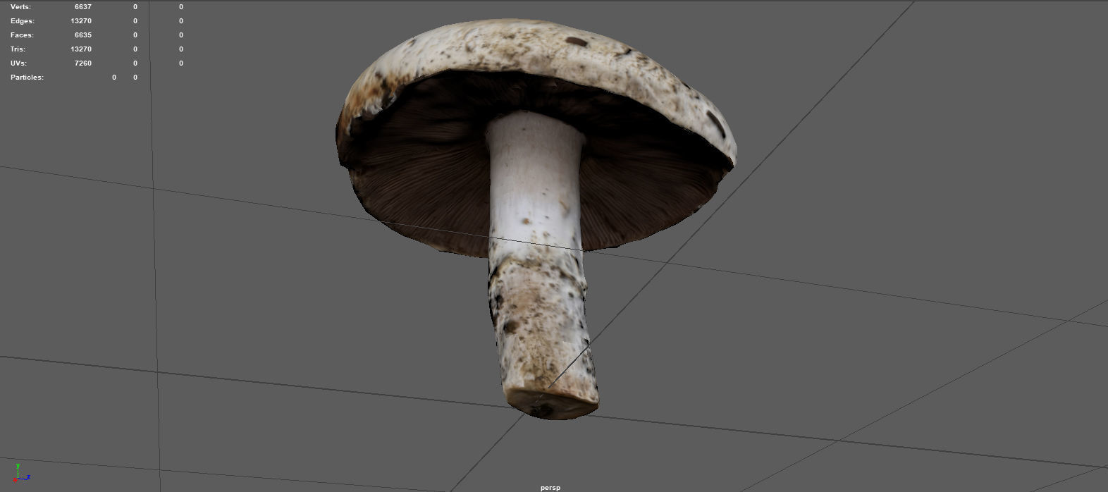 MUSHROOM 4 ball Low-poly 3D model_5