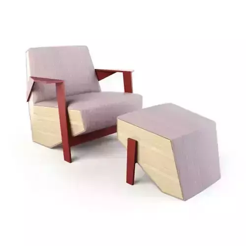 white modern lounge armchair 53 am125