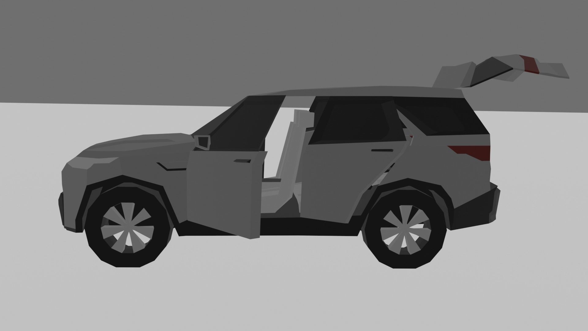Land Rover Discovery 5 Low-poly 3D model_7