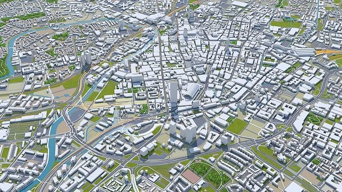 Manchester City United Kingdom Low-poly 3D model 7
