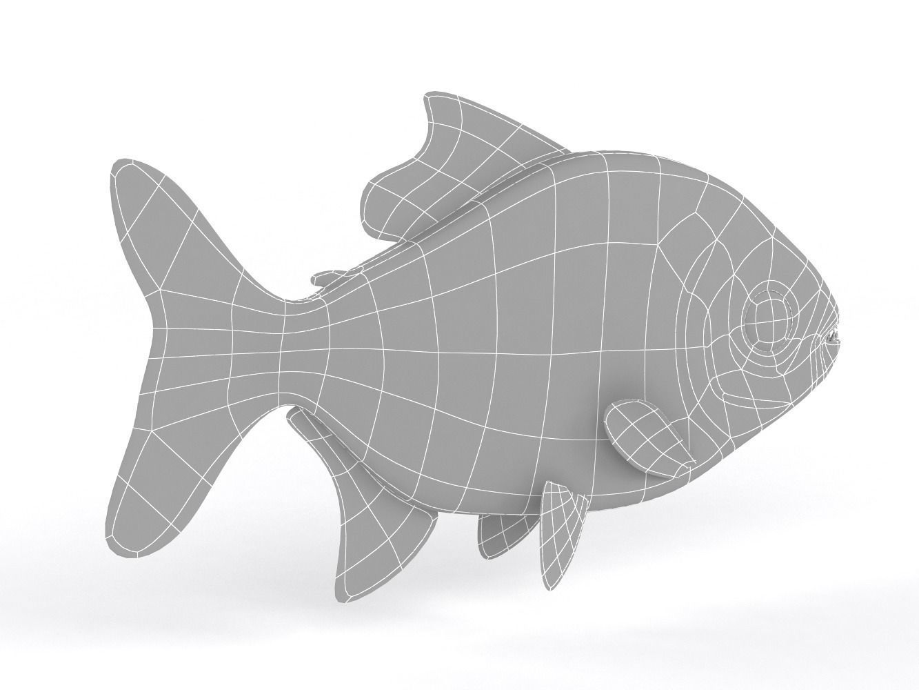 Piranha fish 3D model_7