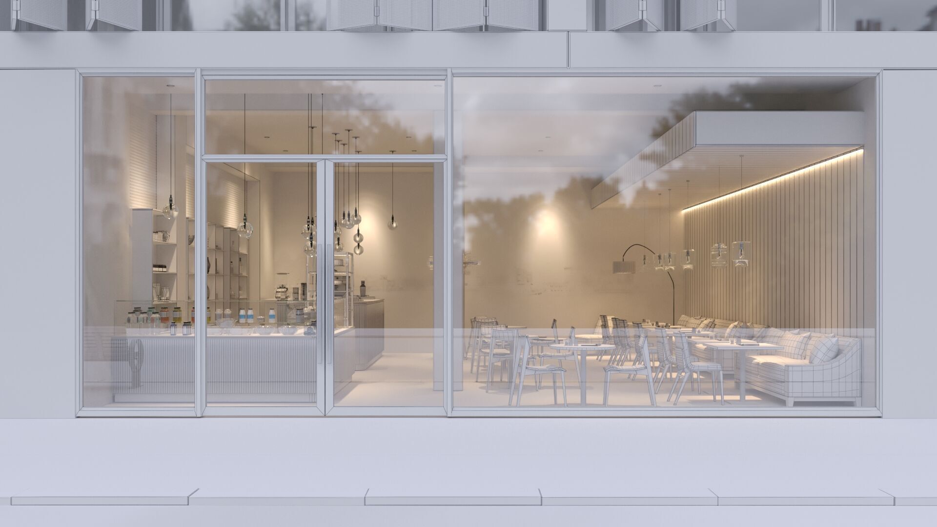 Interior Scene 02 - Cafe 3D model_3