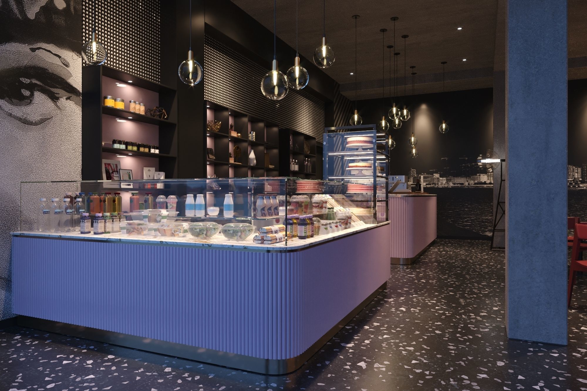 Interior Scene 02 - Cafe 3D model_5