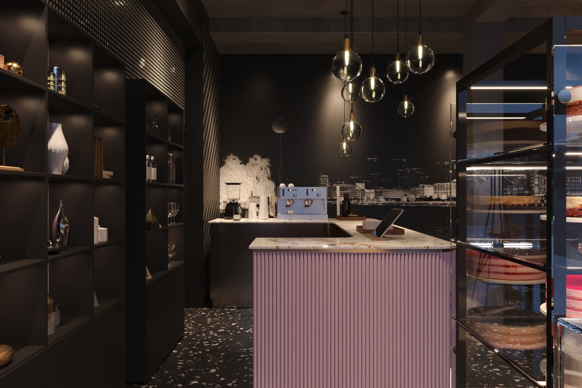 Interior Scene 02 - Cafe 3D model_8